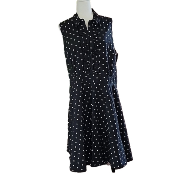 City Chic Black White Polka Dot Sleeveless Circle Crinoline Dress Size XXL NWT - Picture 1 of 11